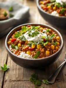 Chili blanco de pollo al estilo cajun