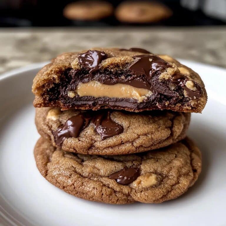 Galletas rellenas de chocolate y crema cacahuate