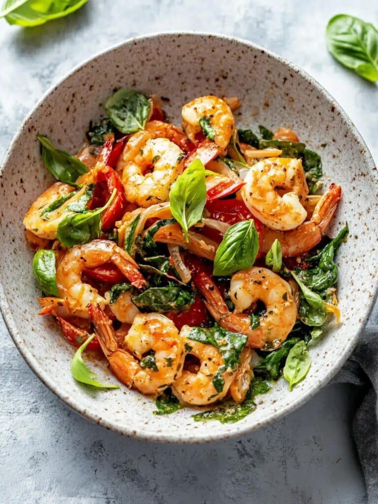 Camarones con crema de elote express 30min