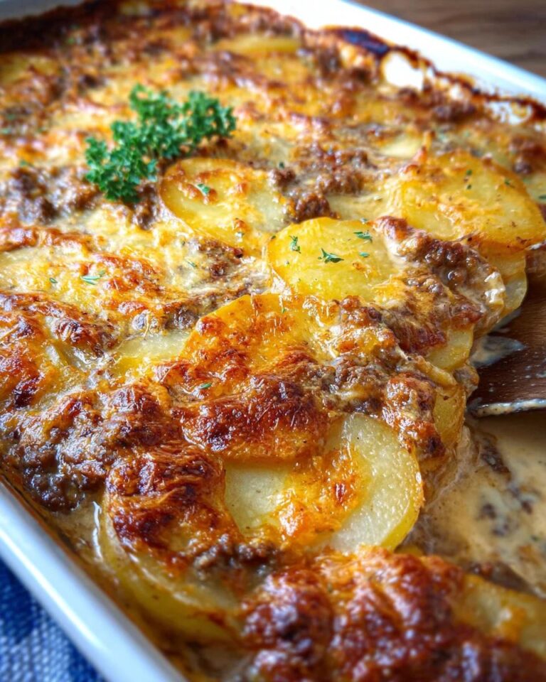 Gratinado de patata y carne picada facil