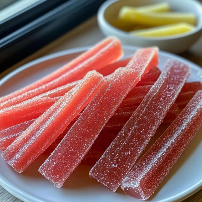 Cintas de ruibarbo dulces y saludables faciles