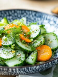 Ensalada asiatica de pepino facil y fresca
