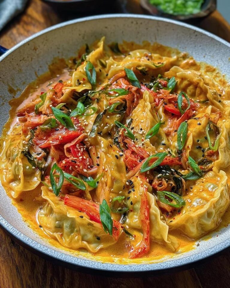 Sarten de gyozas cremosas y deliciosas