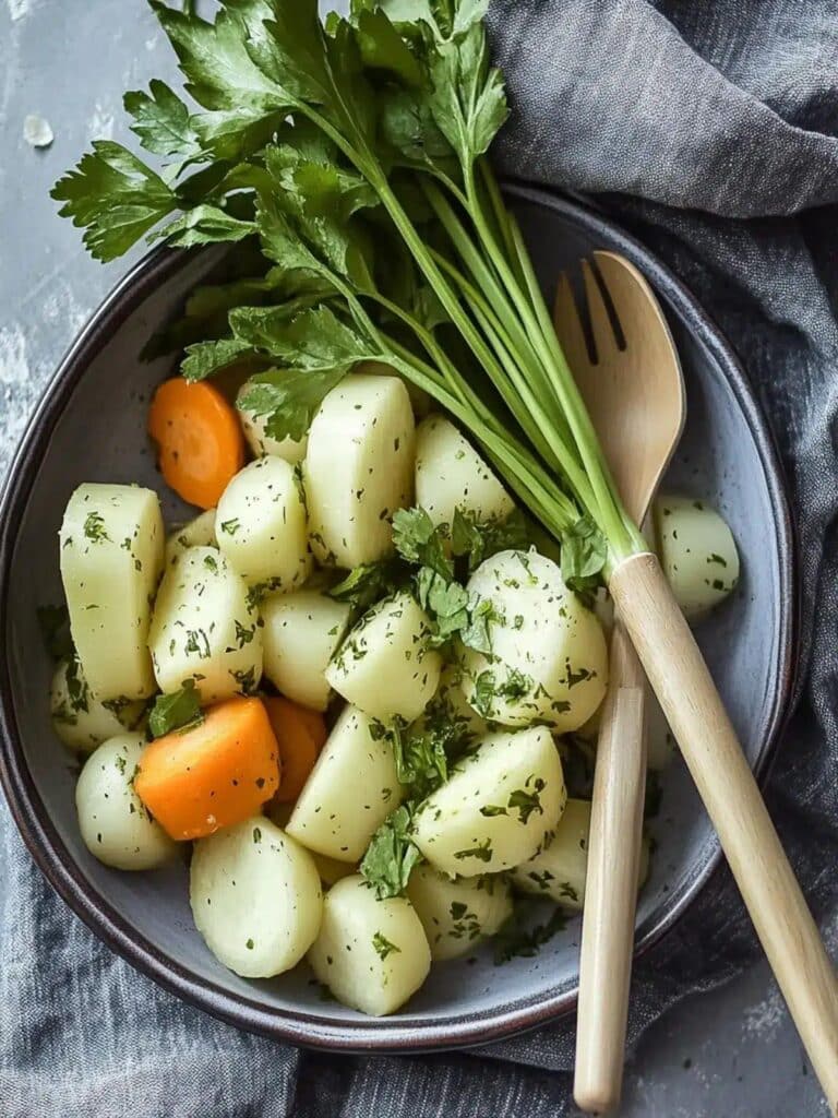 Zanahorias y colirrábanos asados con hierbas saludables