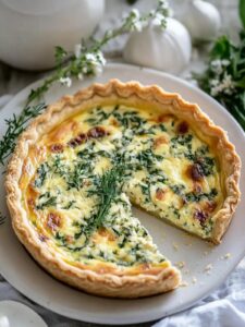 Quiche de ajo silvestre con carne