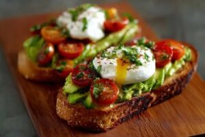 Bruschetta de Aguacate y Burrata