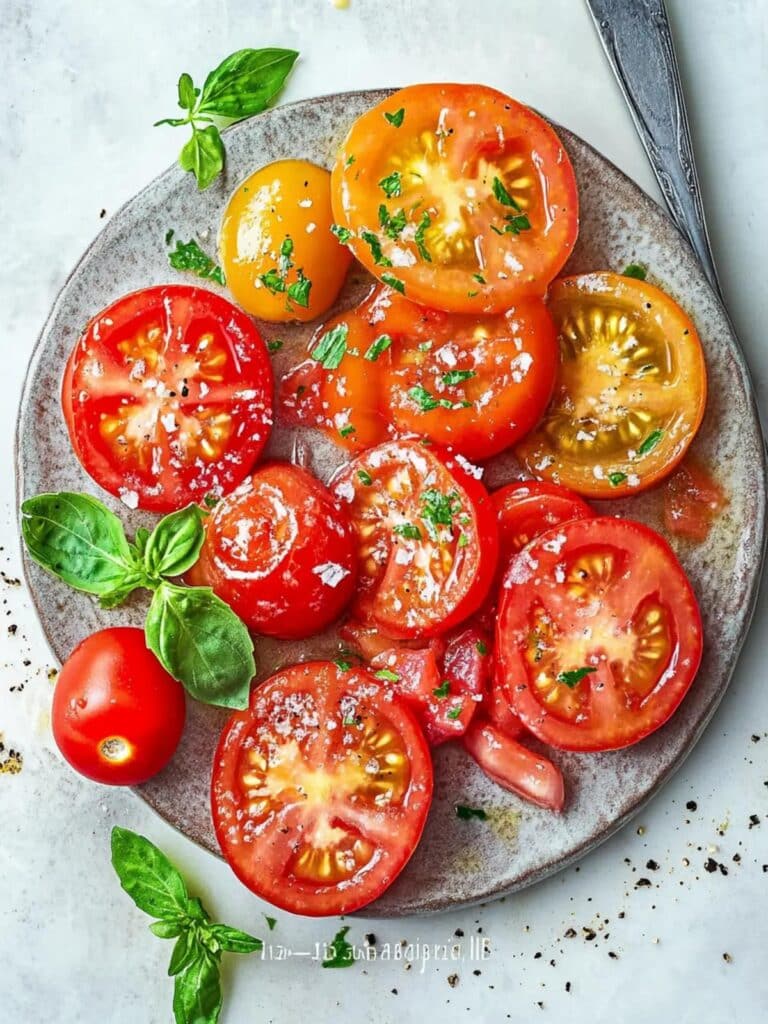 Tomates marinados frescos una receta muy facil