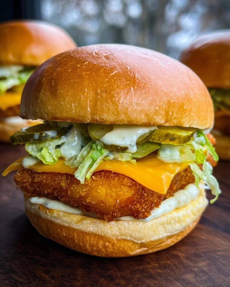 Hamburguesa de pescado estilo McDonald s casera