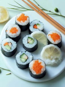 Rolls de sushi Tamagoyaki para niños saludables