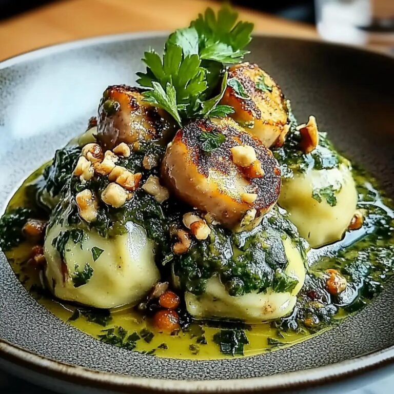 Albóndigas de espinacas con ragú de setas