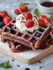 Waffles de Brownie Crujientes