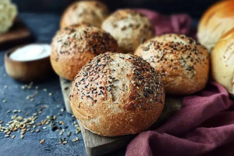 Panecillos de semillas con queso muy esponjosos