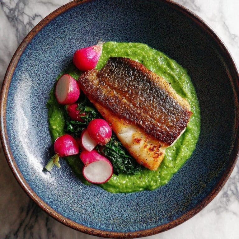 Filete de lucioperca con puré cremoso