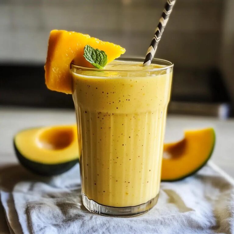 Batido cremoso de mango y naranja delicioso