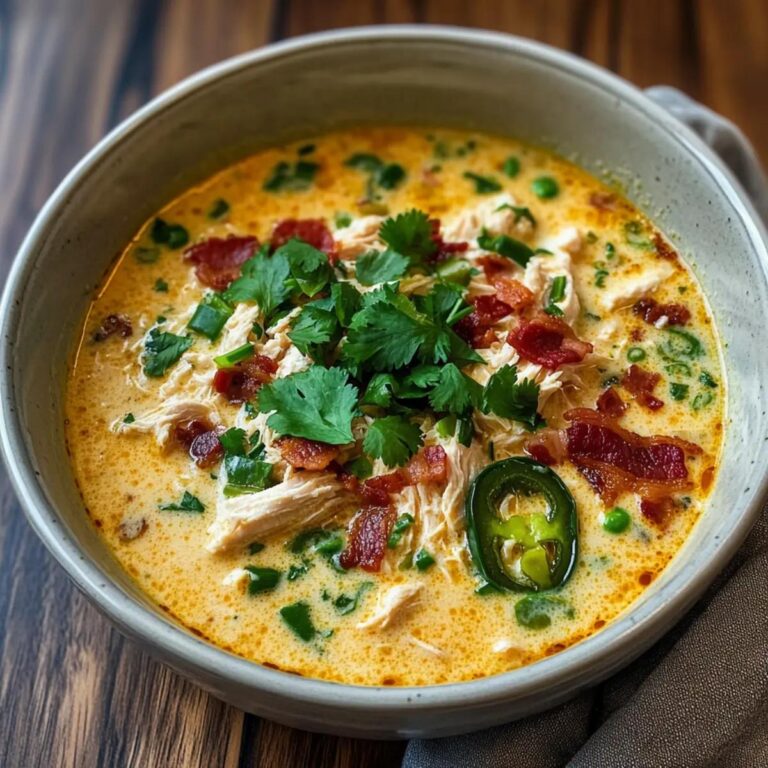 Sopa cremosa de pollo con jalapenos