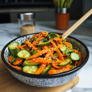 Ensalada Crujiente de Zanahoria y Pepino