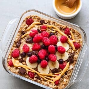 Avena horneada con frutas facil y saludable