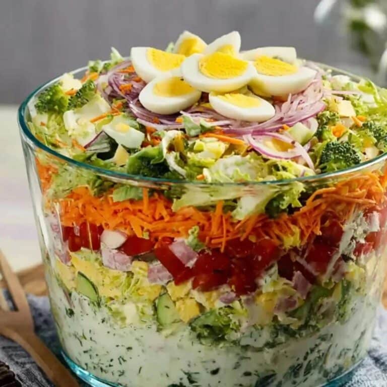 Receta de ensalada por capas muy deliciosa