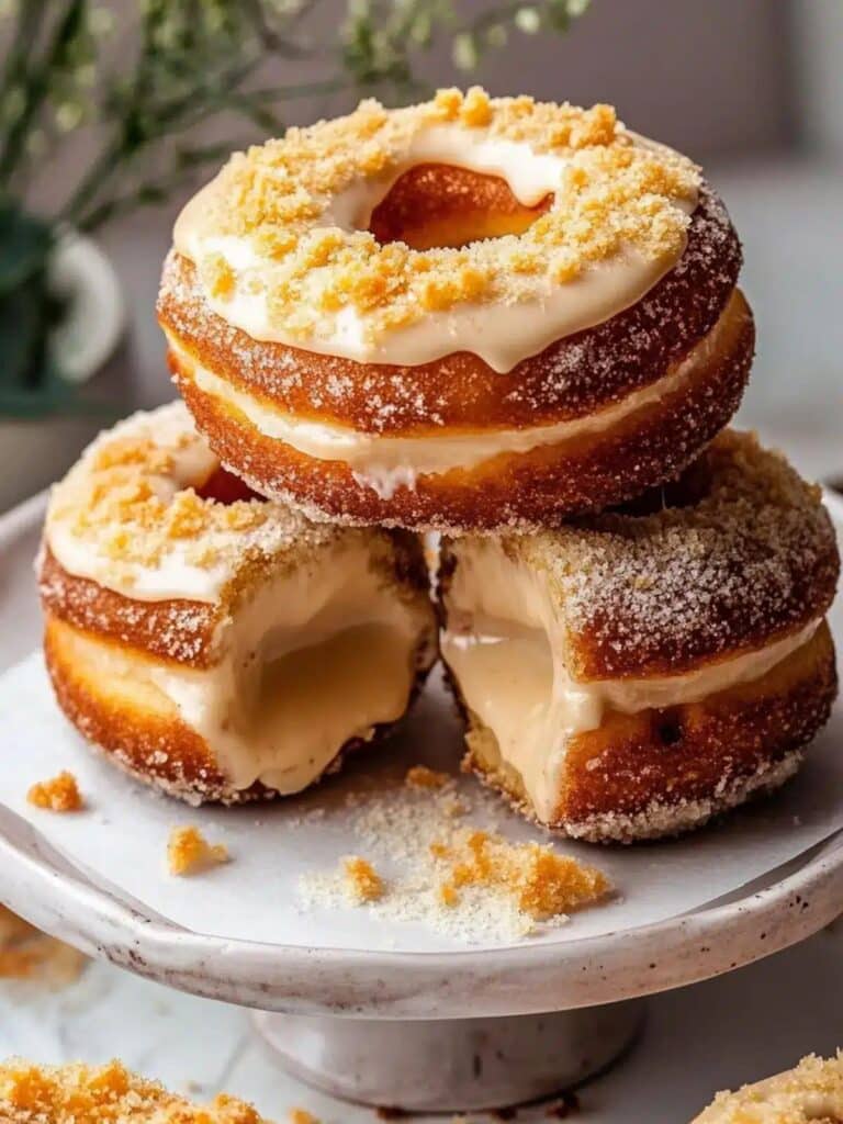 Donas de cheesecake con especias de calabaza