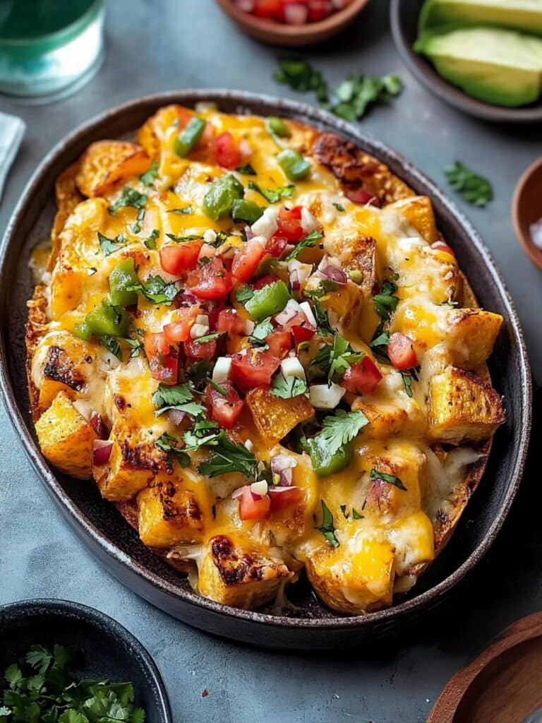 Papas fritas mexicanas con mucho queso