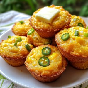 Muffins de maíz con cheddar y jalapeño
