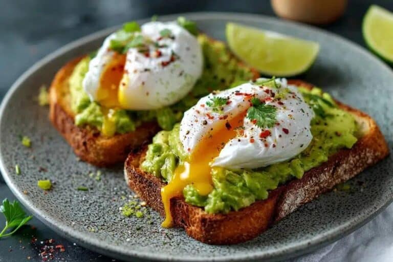 Tostada de aguacate con huevo pochado
