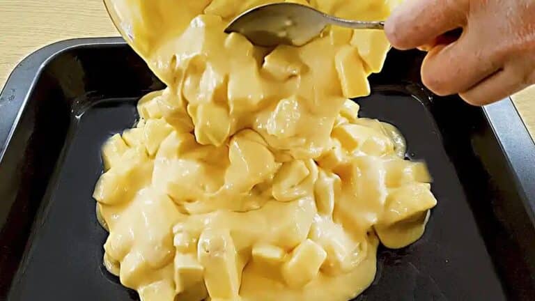 Pastel de pudin de manzana muy delicioso