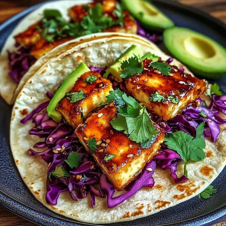 Tacos de halloumi con miel muy ricos