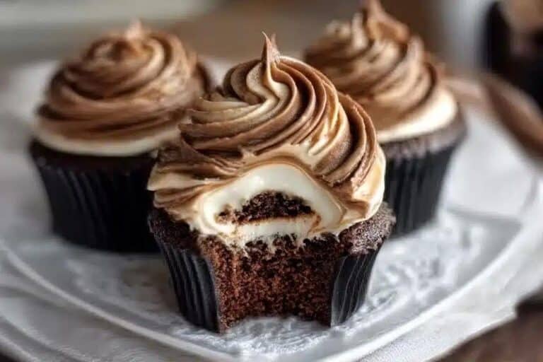 Cupcakes de chocolate y cafe super jugosos