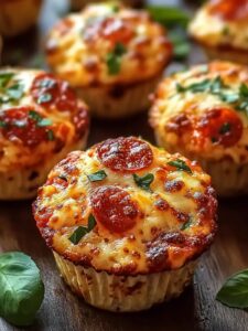 Mini pizzas muffins receta rápida y deliciosa