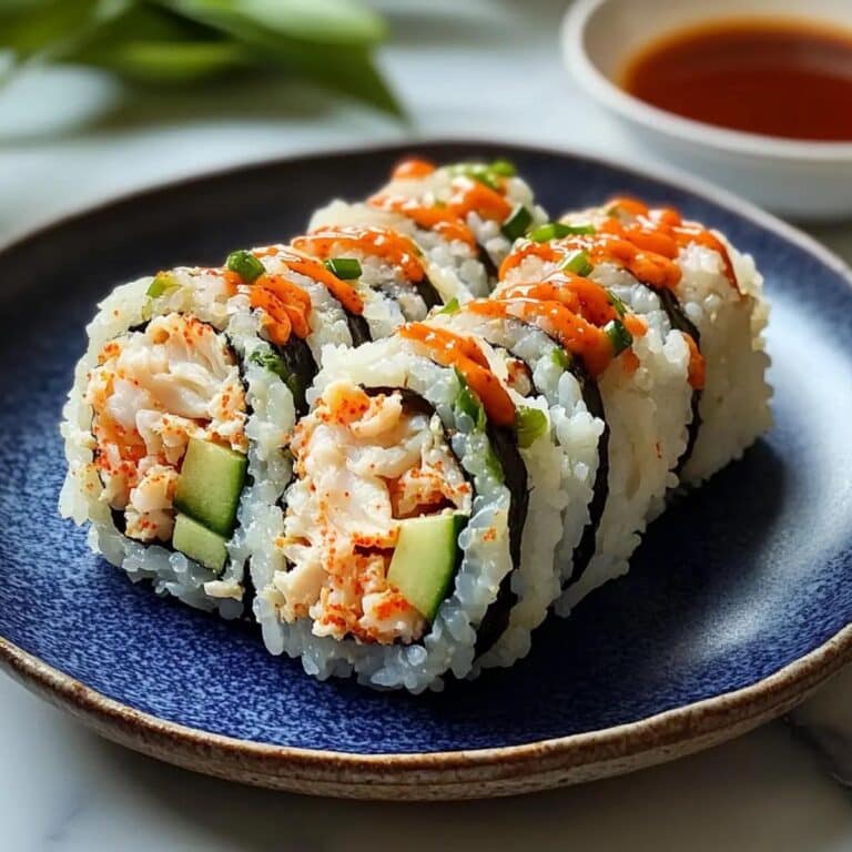 Rollos de cangrejo picantes estilo sushi
