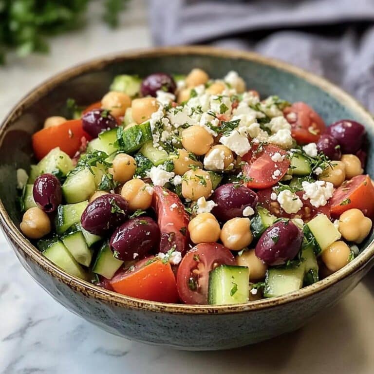 Ensalada mediterránea de garbanzos fácil y rica
