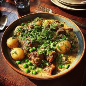 Ragú de cordero con verduras de primavera