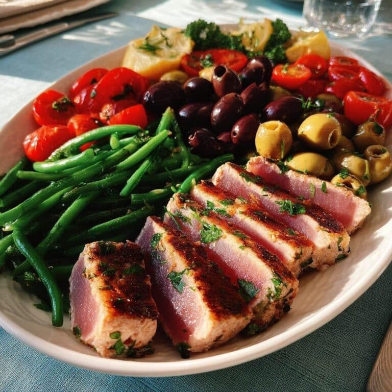 Ensalada nicoise de primavera con atun fresco
