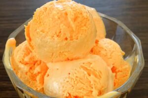 Helado de naranja casero sin maquina