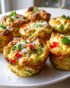 Muffins de Huevo con Mozzarella y Pesto
