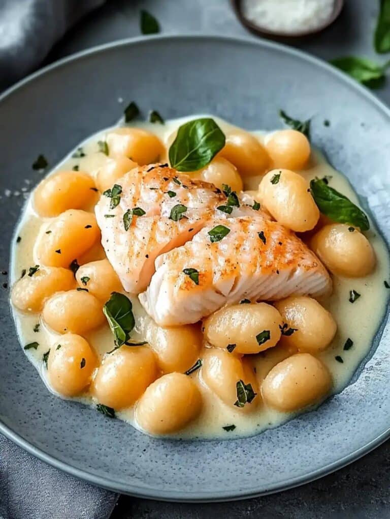 Gnocchi de salmón ahumado con salsa cremosa