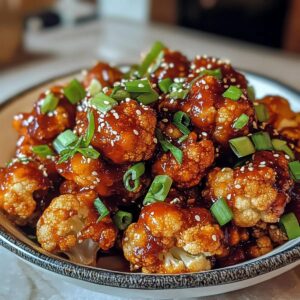 Coliflor coreana al horno dulce y picante