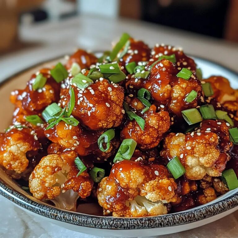 Coliflor coreana al horno dulce y picante